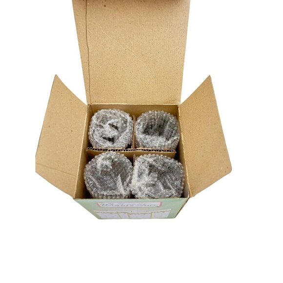 Set of 4 HiMark Hollyberries Tall Glasses Hand Painted Christmas Worlds Fare NOS - Picture 3 of 5